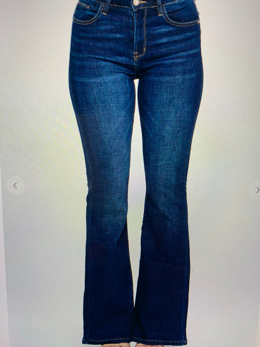 High Rise Classic Flare Jeans - Dark Wash