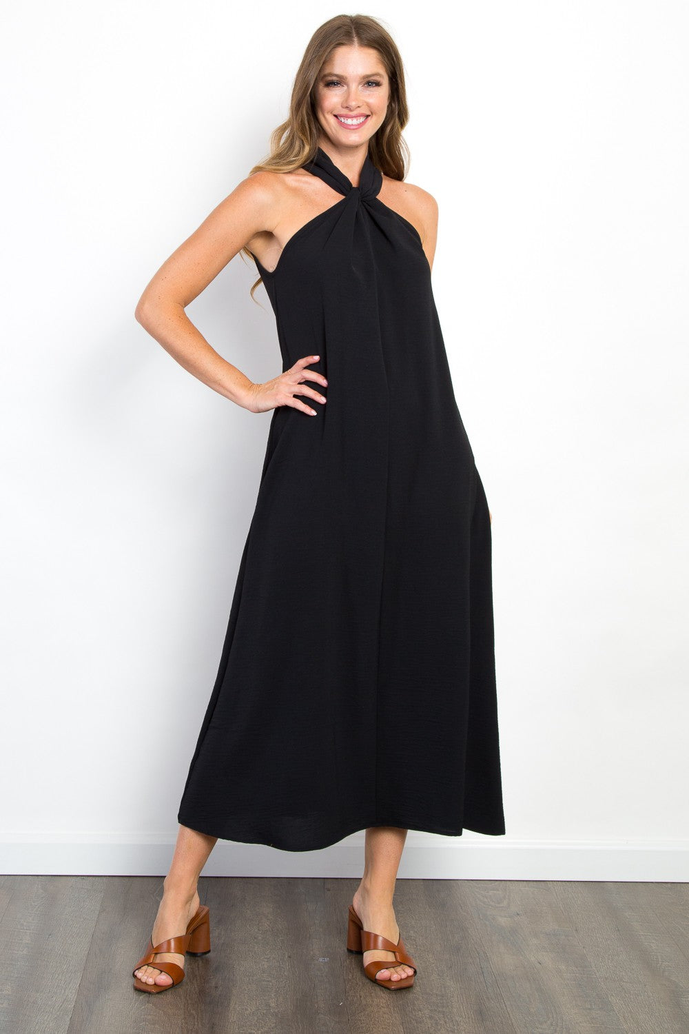 Halter Neck Woven Dress