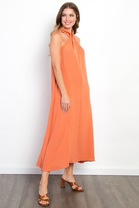 Halter Neck Woven Dress