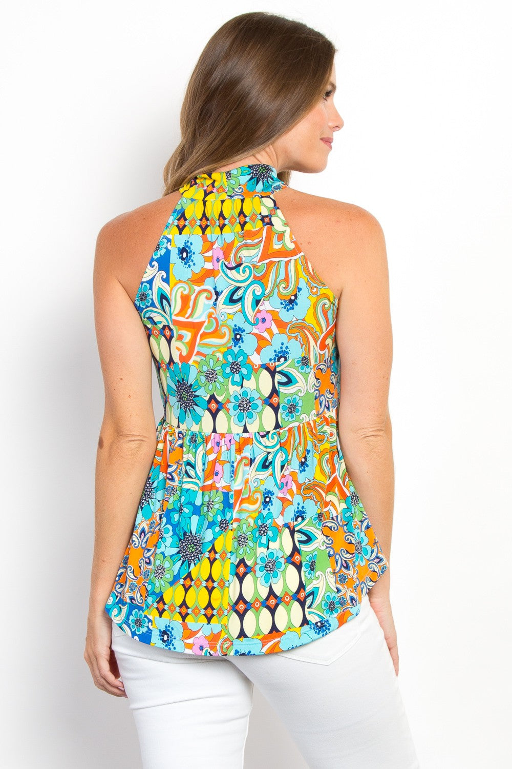 Halter Neck Print Top